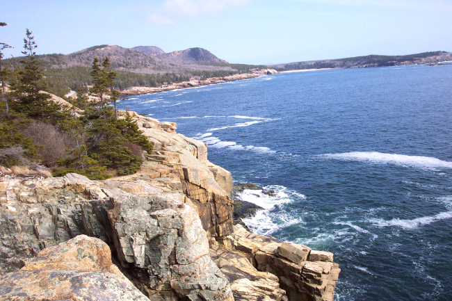 Looking north to the Sand Beach area from the Otter Cliffs