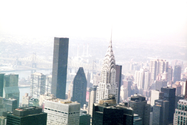 New York skyline from above
