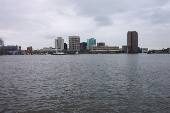 Norfolk skyline as seen from Portsmouth