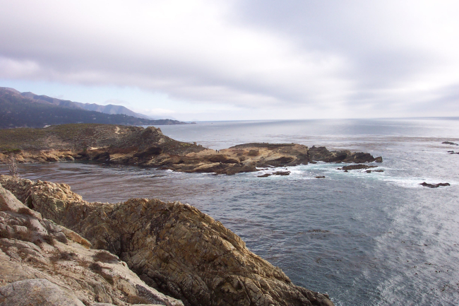 Looking south down the Big Sur Coastline towards Point Sur