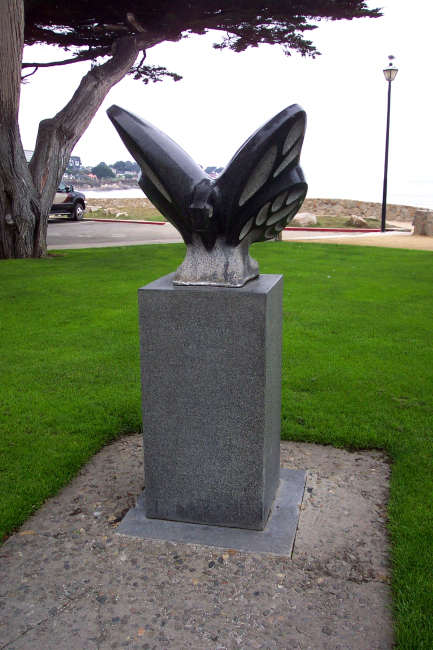 Statue of Monarch Butterfly - Danaus plexippus - at Lovers Point Park in Pacific Grove