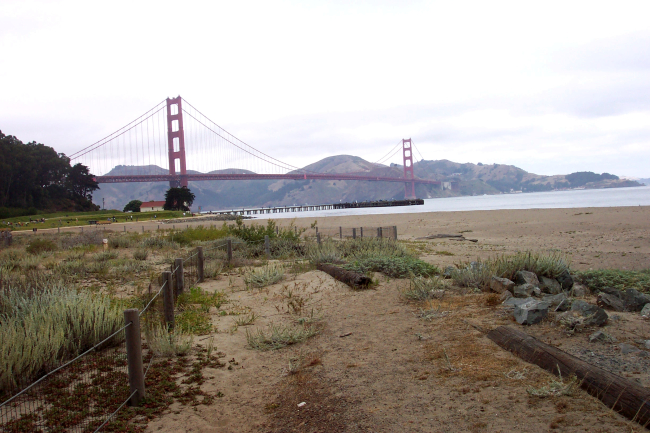 The Golden Gate Bridge as seen from the NOAA Gulf of the Farallons NationalMarine Sanctuary Headquarters