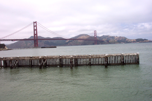 A view of the Golden Gate Bridge as seen from the NOAA Gulf of the FarallonsNational Marine Sanctuary Headquarters