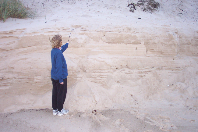Erosion from fall storms affecting part of the Cape Henry dunes