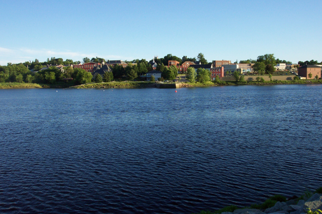 Looking across the St