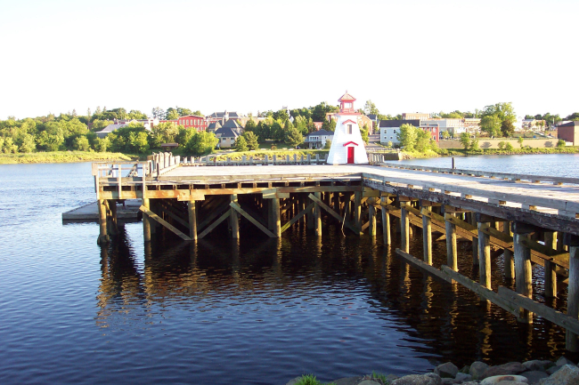 Looking across the St