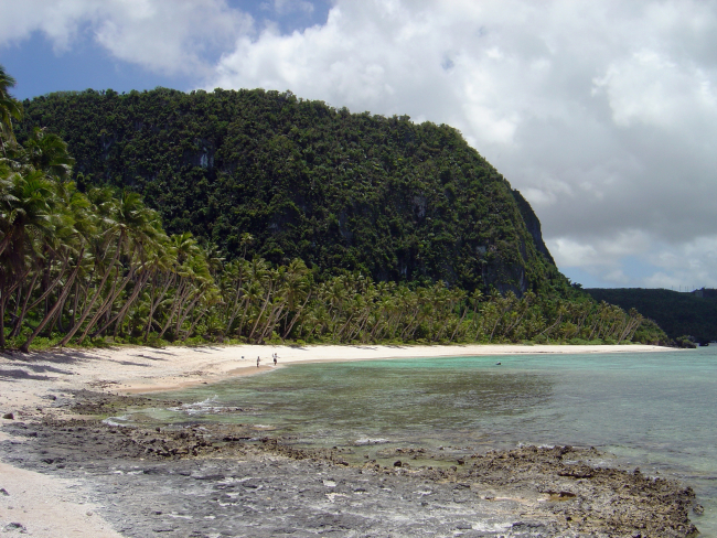 Strangers in paradise on a lonely Guam beach