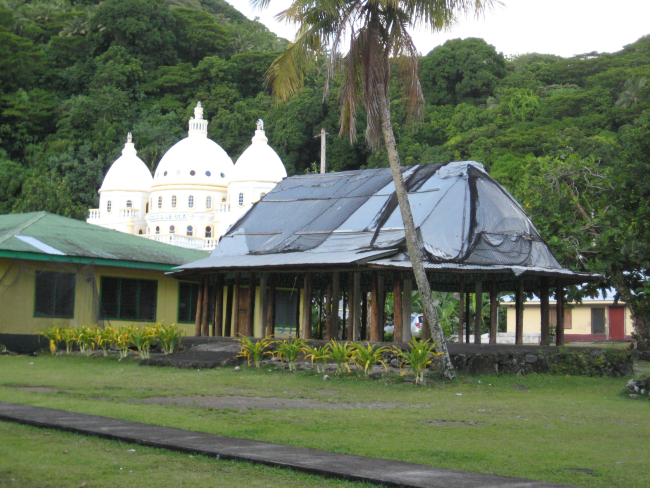 A multi-domed church on the western coast