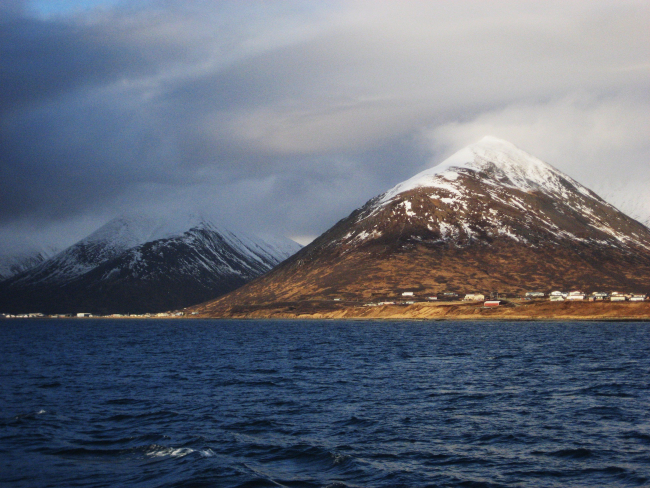 Southeast King Cove seen while departing harbor