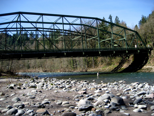 An angler in an Oregon stream