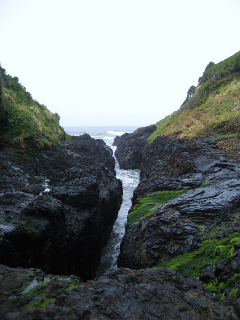 The sea working its way into the continent