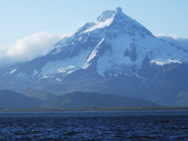 Isanotski Volcano or Ragged Jack on the eastern end of Unimak Island