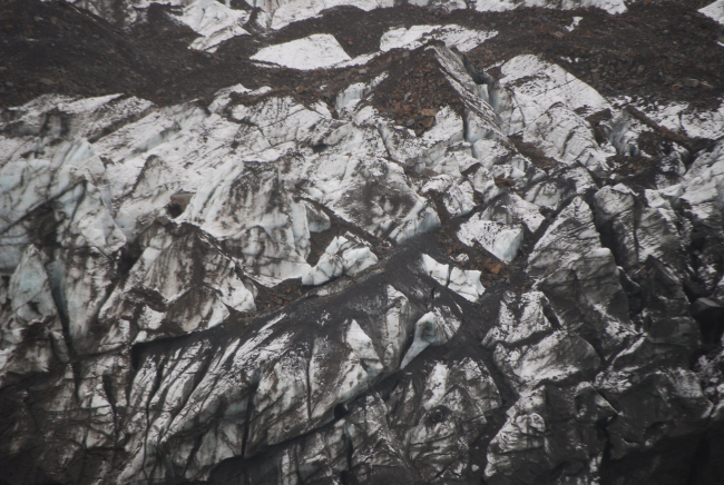 A close-up view of the front of the Grand Pacific Glacier
