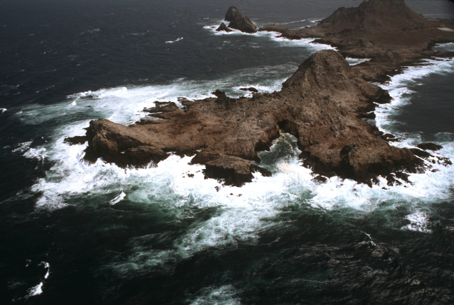 Aerial views of the wind-swept sea-swept Farallons, a virtual wilderness lessthan thirty miles from downtown San Francisco