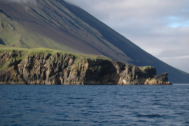 The flank of Tanaga Volcano illustrating the steepness of Aleutianstratovolcanoes