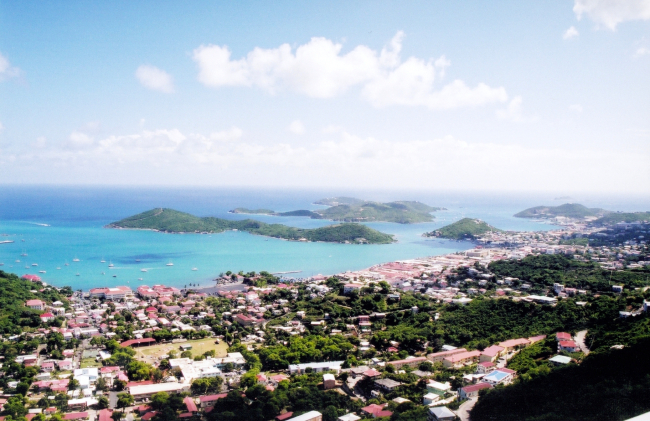 Charlotte Amalie Harbor on the south side of St