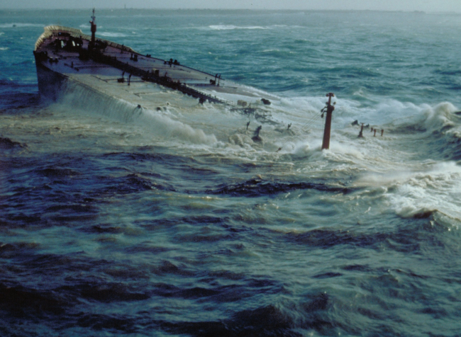 The VLCC tanker Amoco Cadiz oil spill