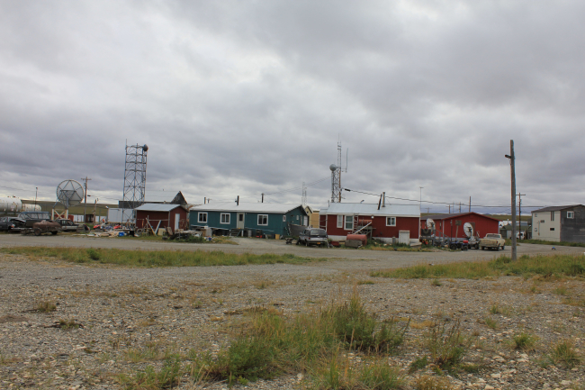 Homes and communications antennas at Teller