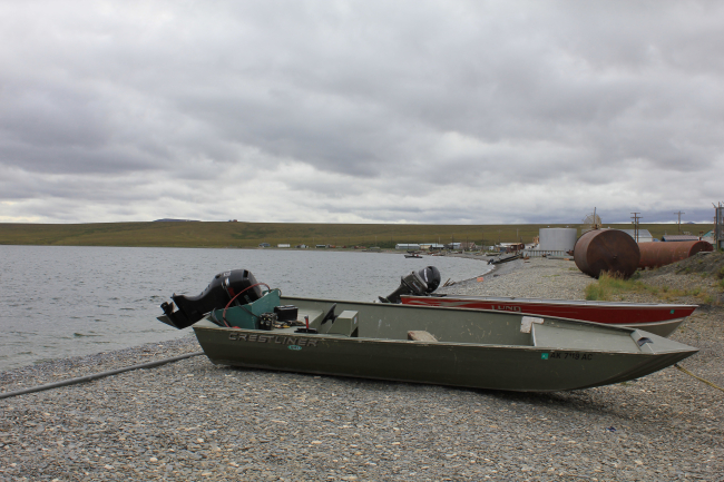 Aluminum boats with outboards have replaced the native kayaks