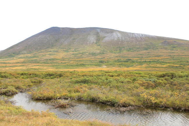 A small stream leading to Salmon Lake north of Nome