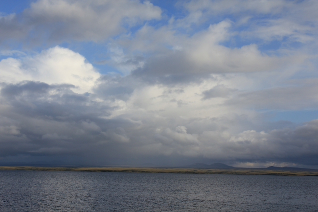 Looking across to the mainland from St