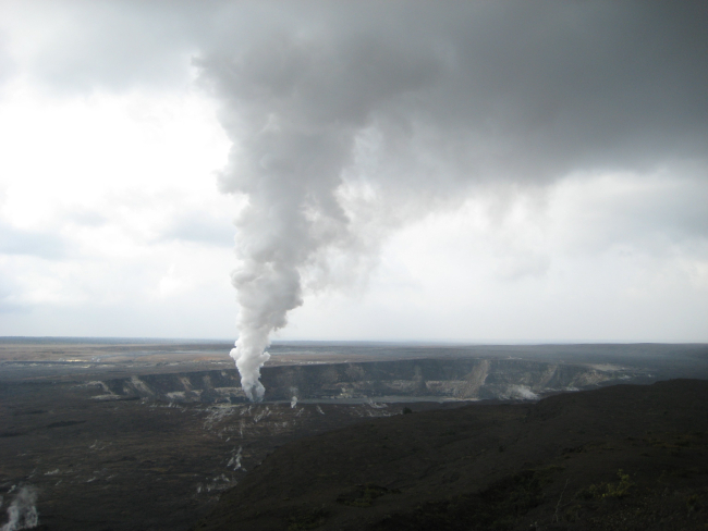 Halemaumau Crater within Kilauea Caldera at Hawaii Volcanoes National Park