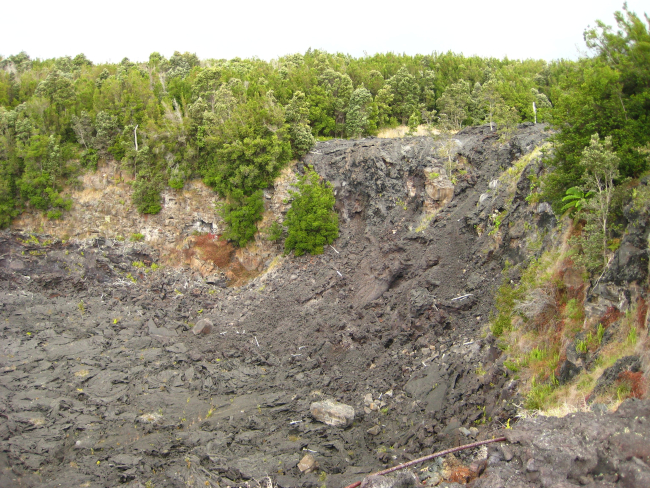 View # 2 of a frozen in place lava fall