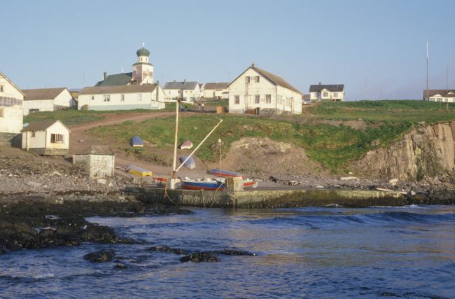 The boat landing on St