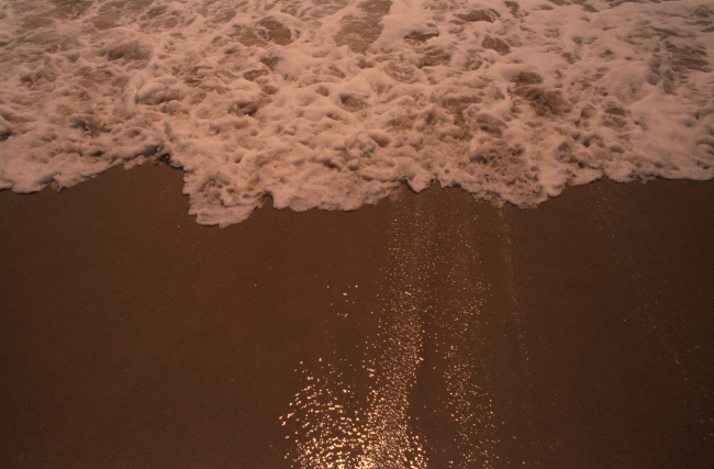 Foam and sun glint