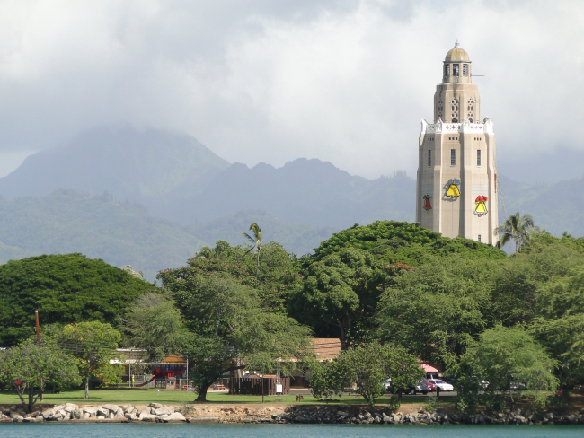 The water tower at Hickam Air Force Base, now called Freedom Tower