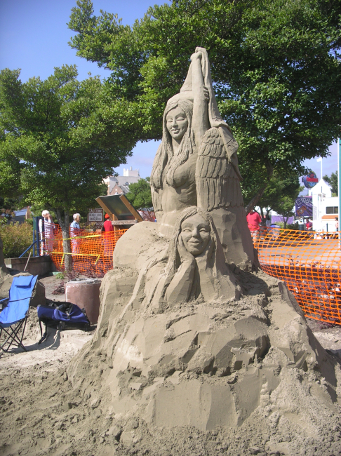 Sand sculpture at annual Arts in Action festival at Port Angeles