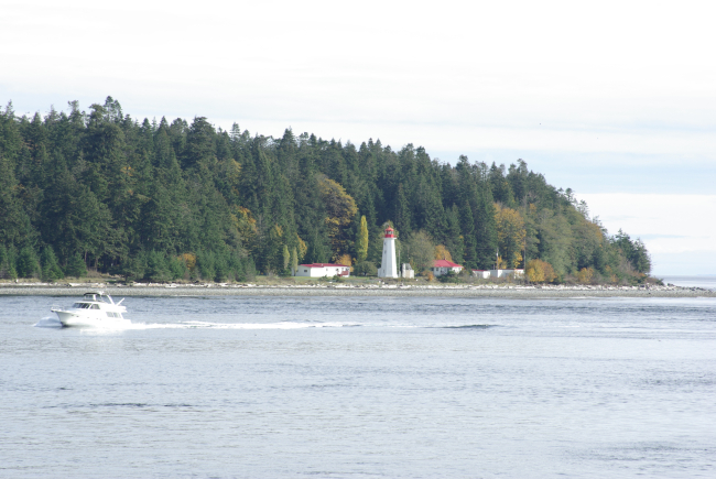 The Cape Mudge Lighthouse in Discovery Channel, British Columbia