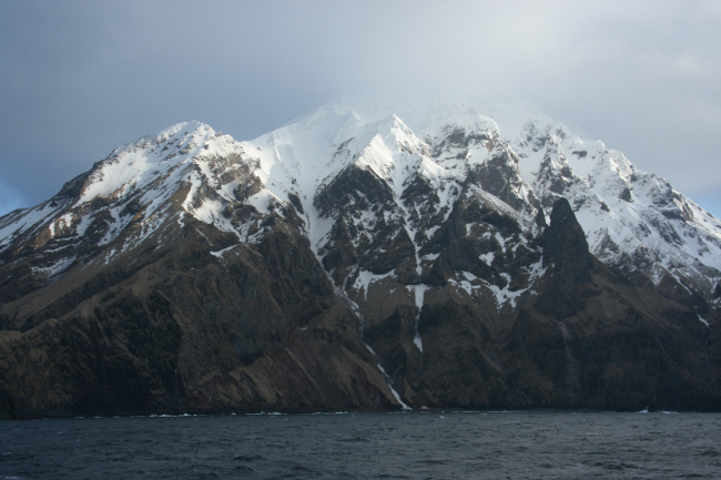 A rugged coastline in the Islands of the Four Mountains