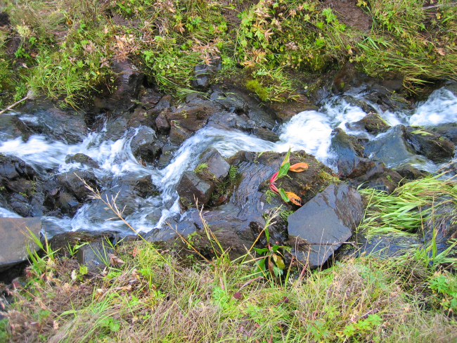 A small stream running down the slopes of St