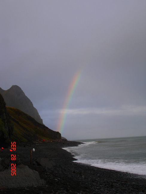 A rainbow over the east end of St