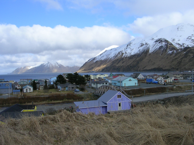 Looking over some of the residences of Dutch Harbor