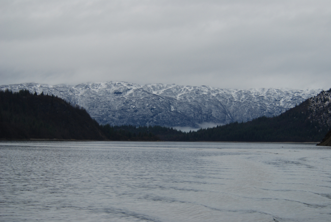 Odd appearing mountain ridge - perhaps scoured by glaciers