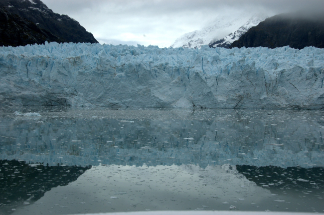 Reflections of a glacier front