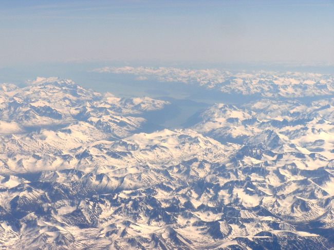 Flying over the coast ranges of SE Alaska