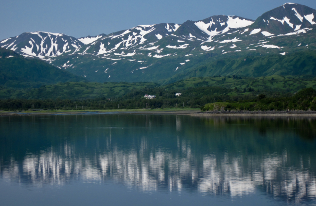 Homes on a quiet Kodiak cove