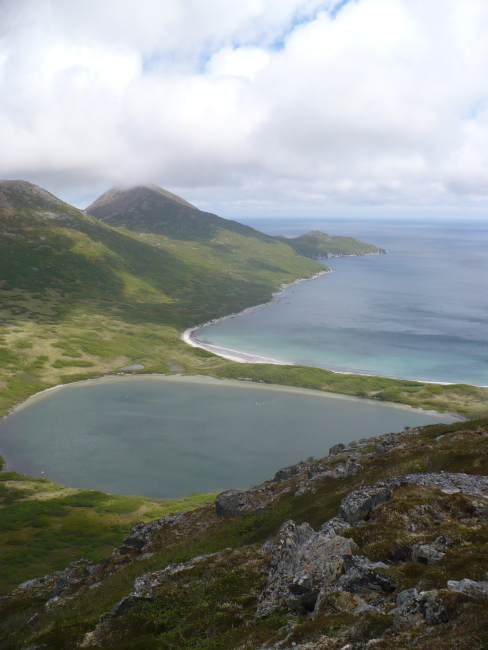 Looking down on a Shumagin Island scene
