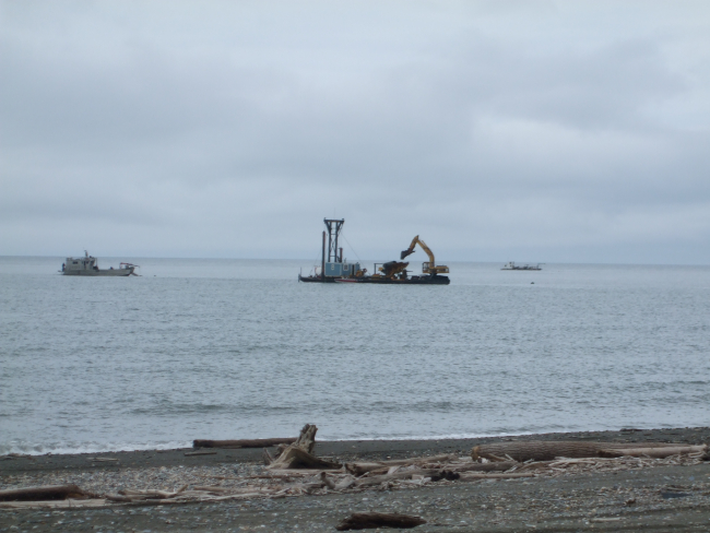 Gold dredge working off Nome